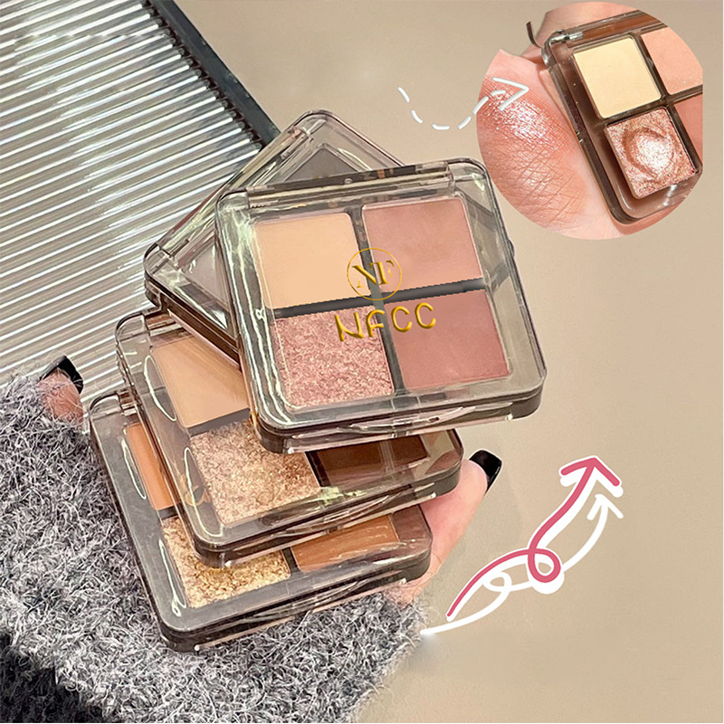 4 Colors Matte Glitter Mashed Potatoes Eye Shadow