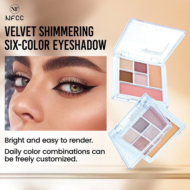 6 Color Eyeshadow Crease Proof
